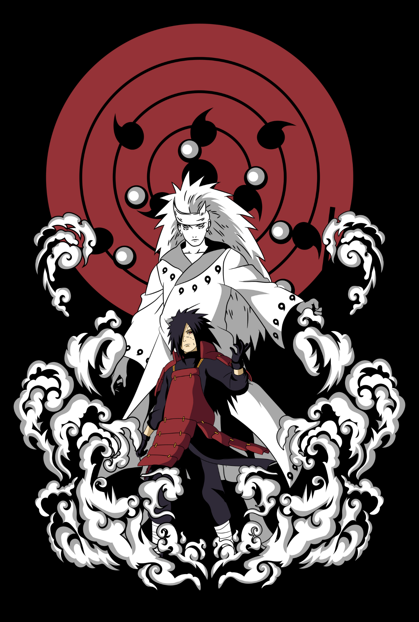 Madara Uchiha Oversized Half Sleeve's Shirt