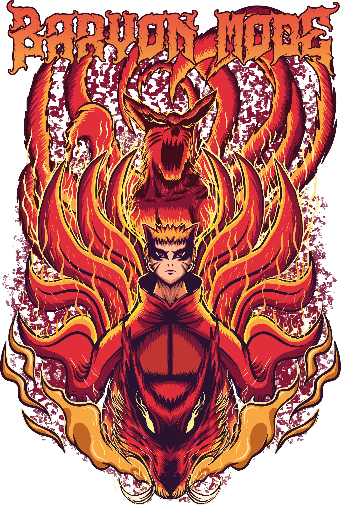 Naruto Uzumaki Oversized Half Sleeve's Shirt